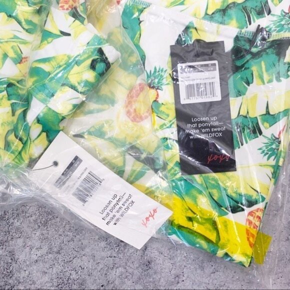 Wildfox Palm Leaf Green Yellow Set Bra Leggings - Picture 7 of 7